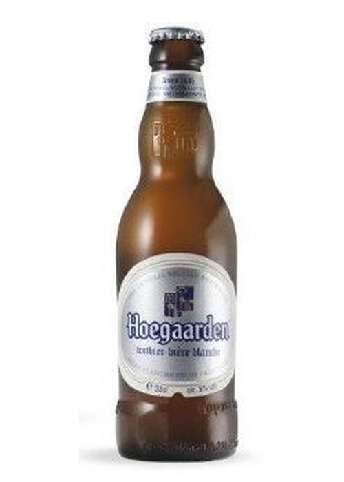 Hoegaarden Belgian White wheat beer 330ml bottle with coriander and orange peel