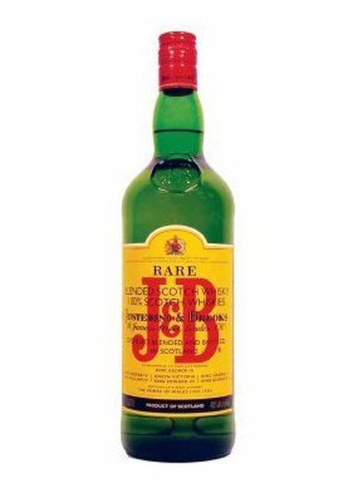 J&B Rare 700ml Blended Scotch Whisky bottle with yellow label and red cap