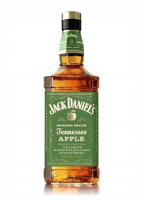 Jack Daniels Tennessee Apple 700ML apple liqueur bottle with green label and amber whiskey blend