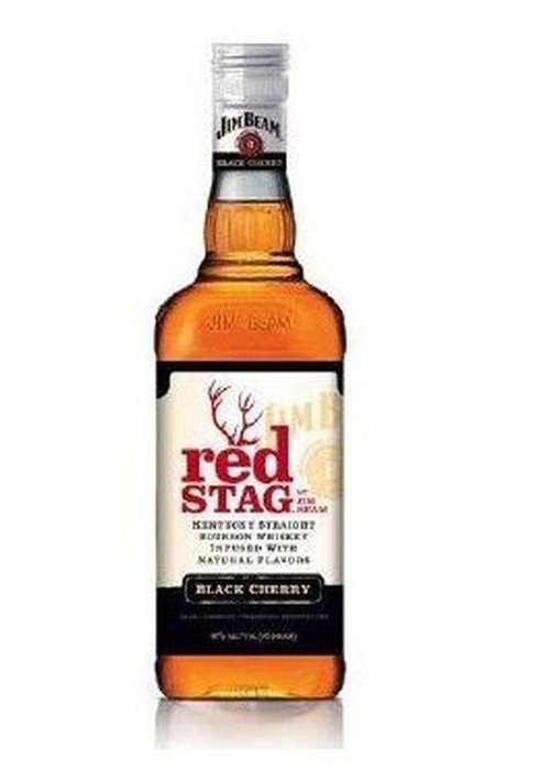 Jim Beam Red Stag 700ml black cherry infused bourbon whiskey bottle