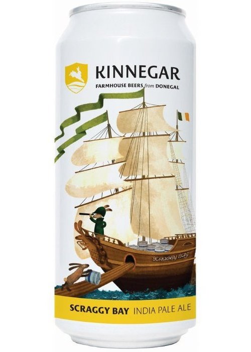 Kinnegar Scraggy Bay IPA 440ml can with vintage sailing ship label