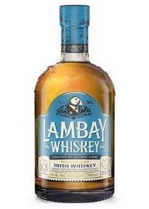 Lambay Small Batch Irish Whiskey 700ml bottle finished in cognac casks with blue label