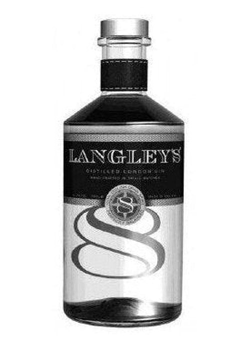 Langley's No.8 Distilled London Gin 700ML bottle with silver cap and black label