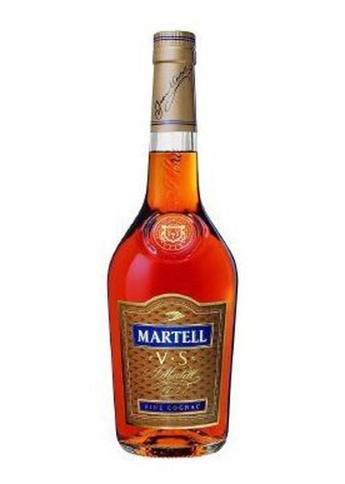 Martell V.S. Cognac 700ml bottle with gold label and red seal