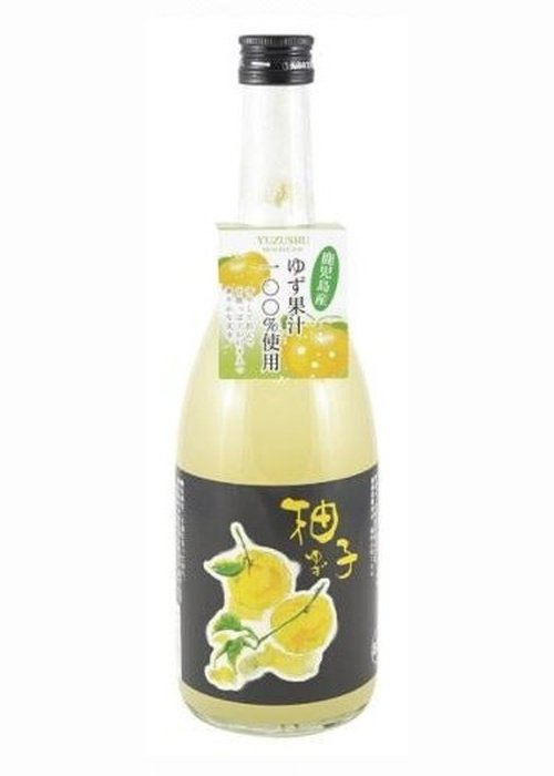 Meno Shochu Yuzu Liqueur 720ML pale yellow bottle with yuzu fruit label and Japanese text