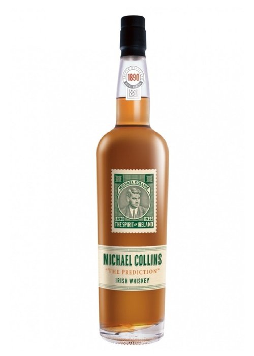 Michael Collins The Prediction Irish Whiskey 700ml bottle with green stamp label and amber liquid