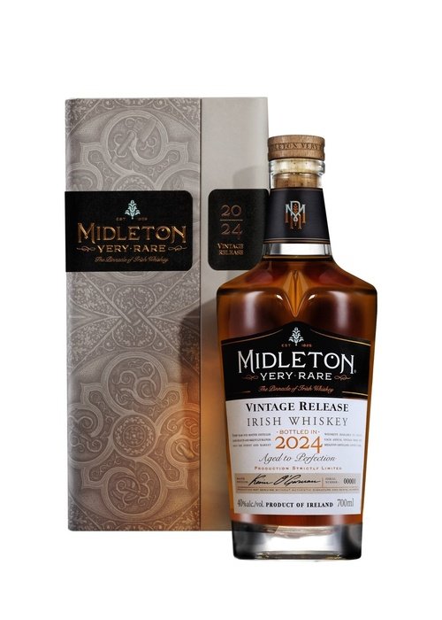 Midleton Very Rare Vintage 2024 Irish Whiskey 700ml bottle with gold cap and black label