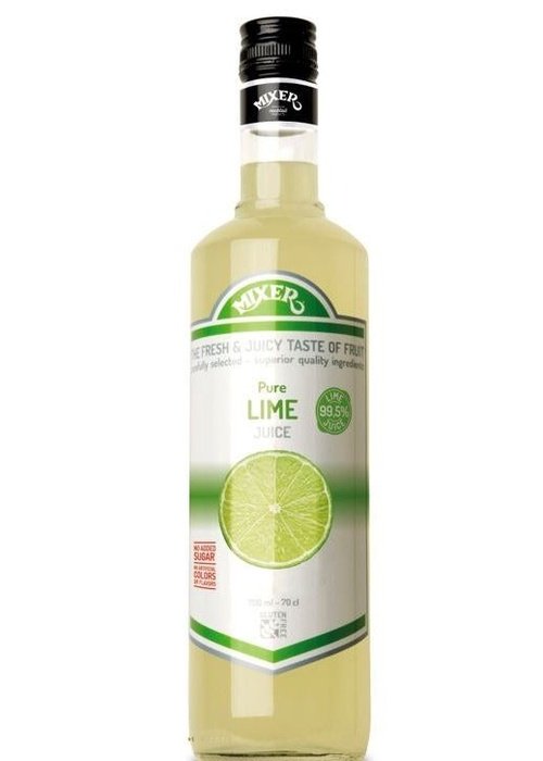 Mixer Pure Lime Juice 700ml glass bottle with black cap, 99.5% squeezed lime, no added sugar