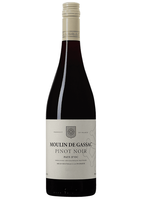 Moulin de Gassac Pinot Noir red wine bottle from France
