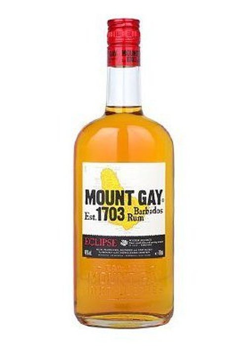 Mount Gay Eclipse 700ml amber rum bottle with red cap and Barbados label