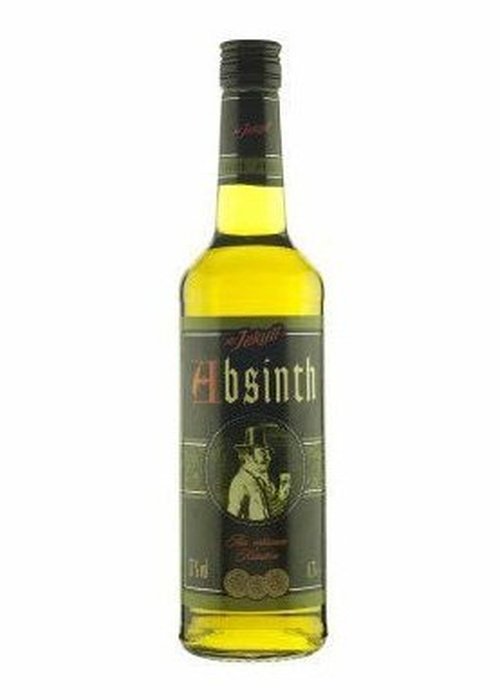 Mr. Jekyll Absinth 700ml German absinthe bottle with yellow-green liquid and green label