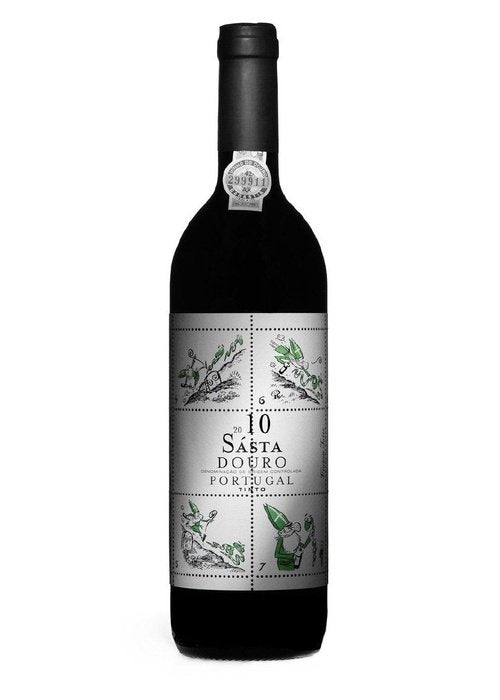 Niepoort Sasta Douro red wine bottle with Fintan Taite Saint Patrick label art