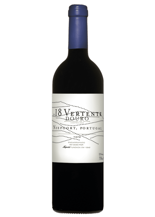 Niepoort Vertente Douro red wine bottle with blue foil capsule and white label