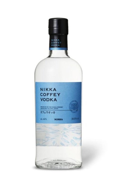 Nikka Coffey Vodka 700ml bottle with blue label and Japanese characters