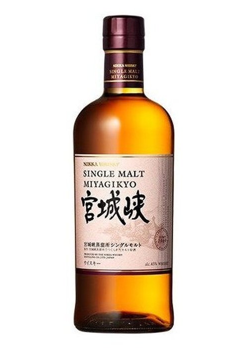 Nikka Single Malt Miyagikyo 700ML Japanese whisky bottle with amber glass and maroon cap