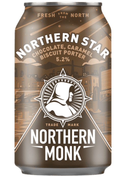 Northern Monk Northern Star 330ml chocolate caramel biscuit porter beer can