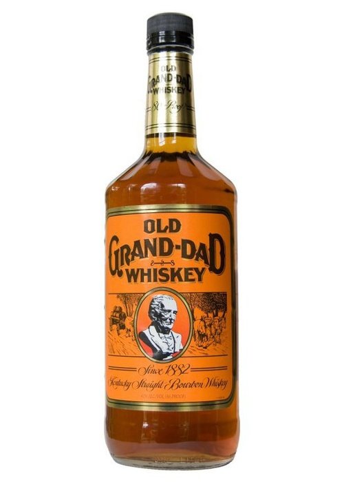 Old Grand-Dad 700ML Kentucky Straight Bourbon Whiskey bottle with orange label and portrait