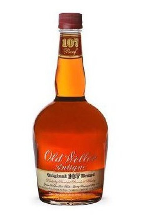 Old Weller Antique wheated bourbon whiskey 90 proof burnt orange bottle