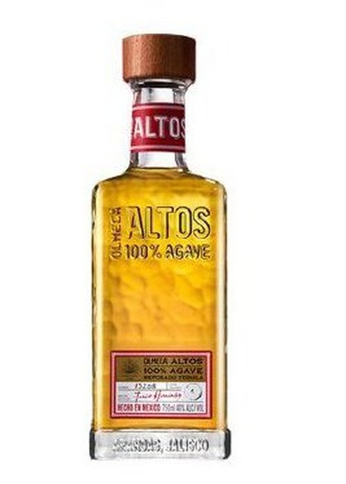 Olmeca Altos Reposado 700ml 100% Blue Agave Tequila bottle with amber liquid and red label