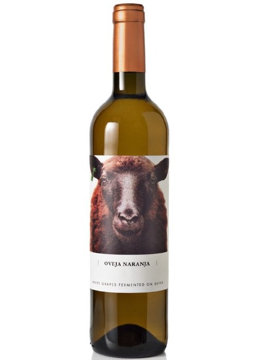 Dominio de Fontana Oveja Naranja organic orange wine bottle with sheep label