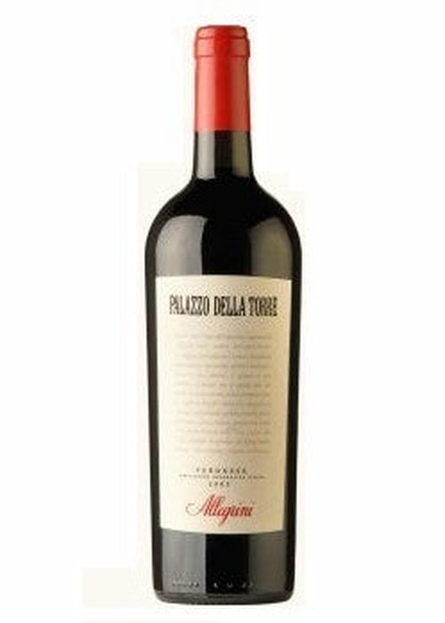 Palazzo Della Torre Allegrini red wine bottle with cream label and red foil