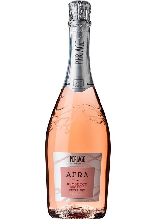Perlage Afra Rose Prosecco DOC Rosè Extra Dry organic vegan sparkling wine bottle