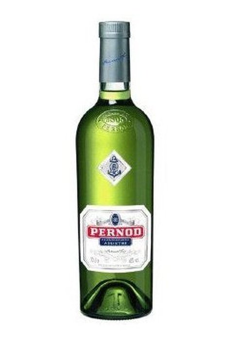 Pernod Absinthe 700ML green glass bottle with silver foil neck and anchor label