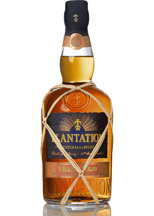 Plantation Gran Anejo Guatemala Belize 700ml amber rum bottle with twine wrap