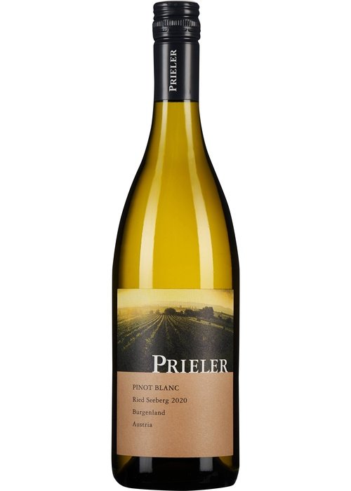 Prieler Pinot Blanc Ried Seebe 2020 Austrian white wine bottle with vineyard label