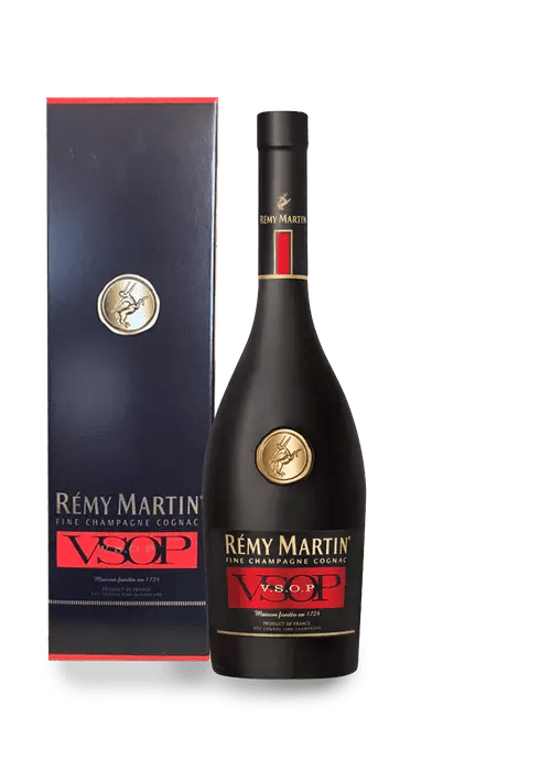 Remy Martin VSOP Fine Champagne Cognac 700ml bottle with gold seal and dark blue box