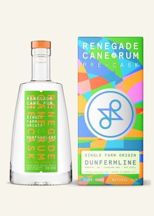 Renegade Rum Dunfermline Pot Still 70CL single farm origin Lacalome Red with geometric box