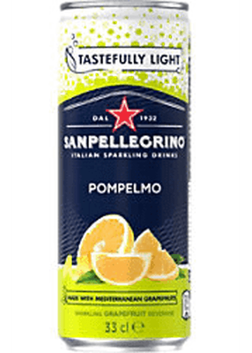 San Pellegrino sparkling grapefruit beverage can with Mediterranean grapefruit flavor