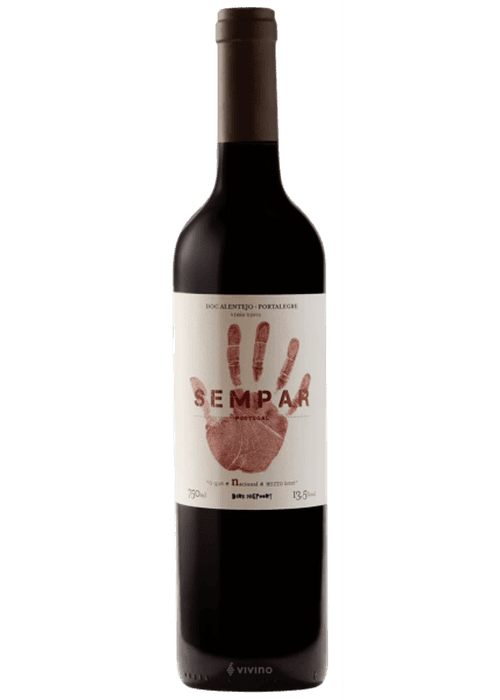 Sempar Dirk Niepoort red wine bottle with handprint label from Portugal