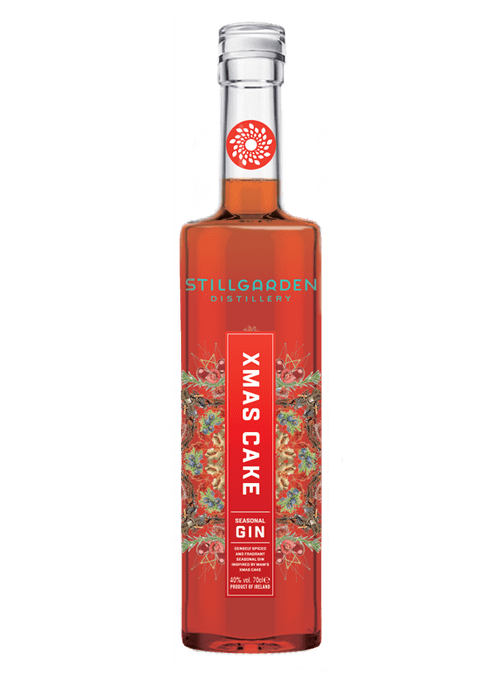 Stillgarden Xmas Cake Gin 700ml bottle with festive cinnamon and botanical label