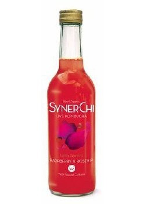 Synerchi Raspberry Rosehip Organic Kombucha Bottle