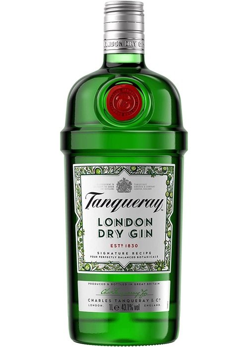Tanqueray London Dry Gin 700ml green glass bottle with botanical label
