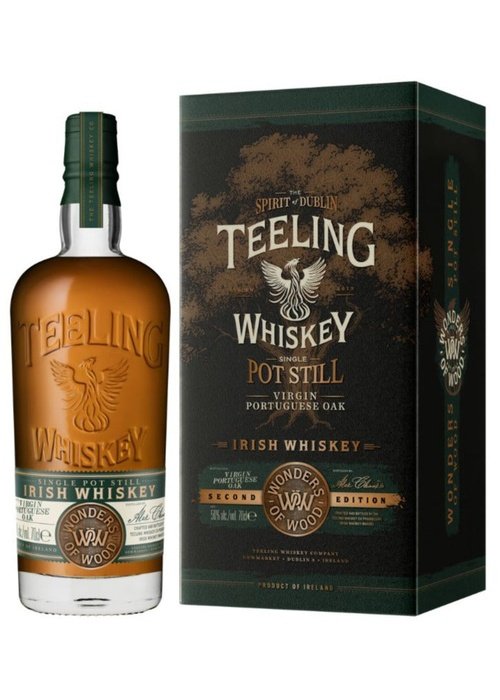 Teeling Wonders of Wood Virgin Portuguese Oak Single Pot Still Irish Whiskey 700ml bottle and box