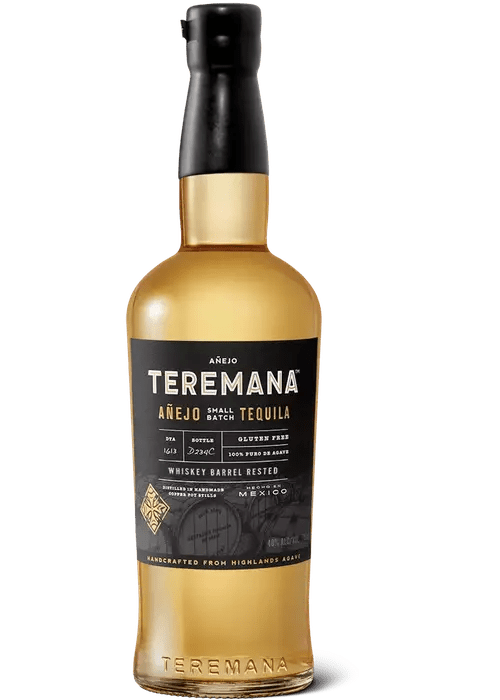 Teremana Añejo Tequila 750ml bottle with golden-amber liquid and black label