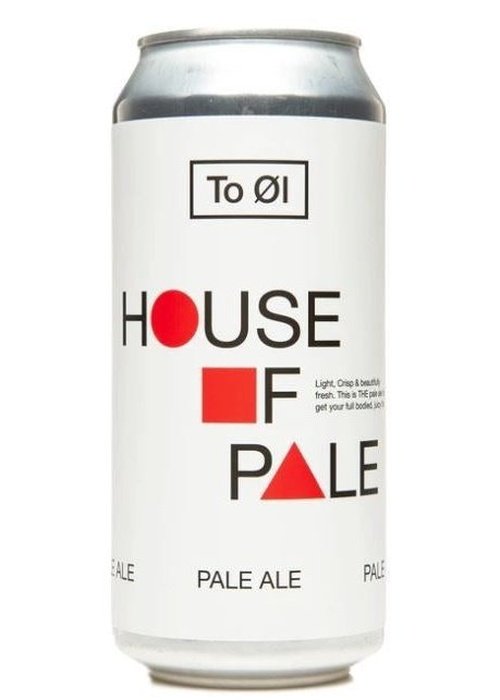 To Øl House Of Pale New England Pale Ale 440ml large can with minimalist white label design