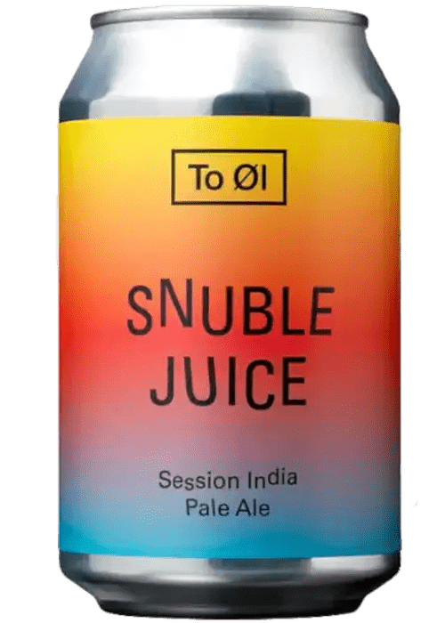 To Øl Snuble Juice Session India Pale Ale 330ml aluminum can with yellow to blue gradient label