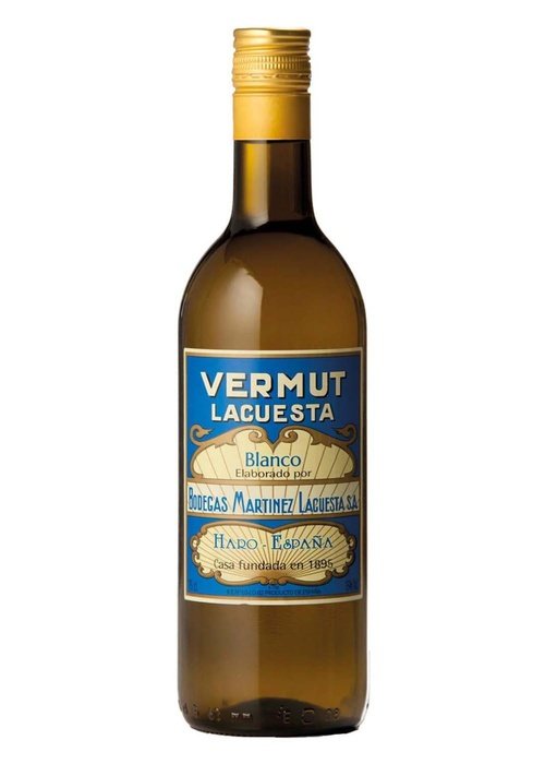 Vermut Lacuesta Blanco 750ml Spanish vermouth bottle with blue and cream label