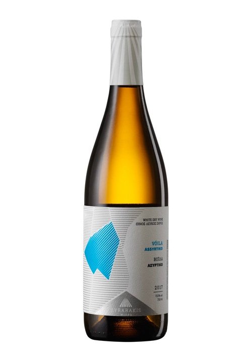 Voila Assyrtiko 2017 white dry wine bottle by Ayrarakis from Crete