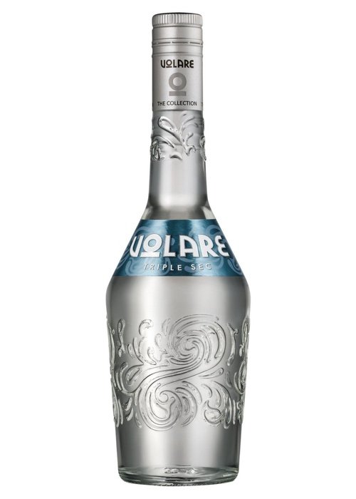 Volare Triple Sec 700ml clear glass bottle with silver cap and blue label