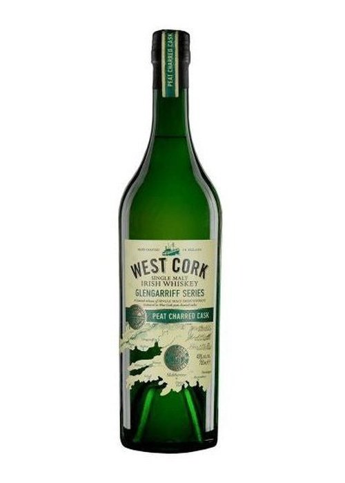 West Cork Glengarriff Peat Charred Cask single malt Irish whiskey bottle