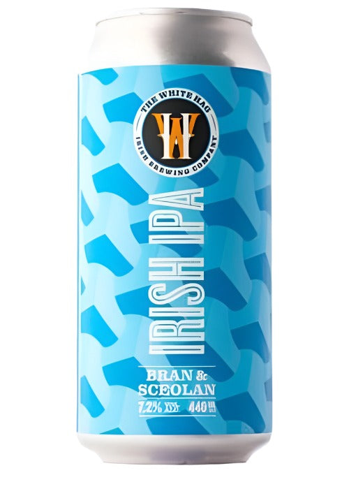 White Hag Bran Sceolan Irish IPA 440ml can with blue camo design