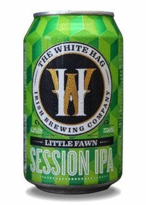White Hag Little Fawn Session IPA 330ml aluminum can with green geometric label