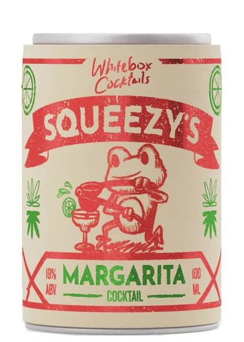Whitebox Squeezy's Margarita 100ml ready-to-drink cocktail can with lime and tequila