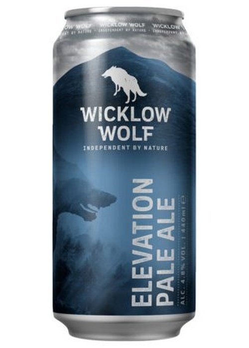 Wicklow Wolf Elevation Pale Ale 440ml aluminum can with wolf mountain logo