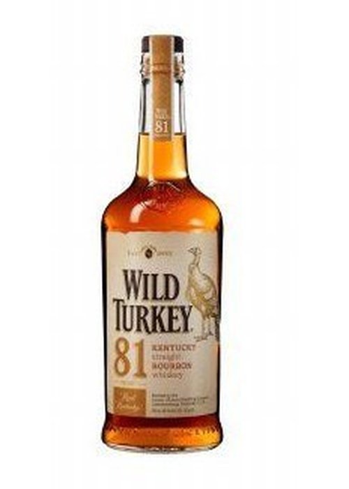 Wild Turkey 81 Kentucky Straight Bourbon Whiskey 700ml bottle with cream label and turkey logo