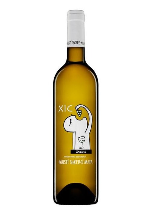 Xic Xarel Lo organic white wine bottle with minimalist animal label